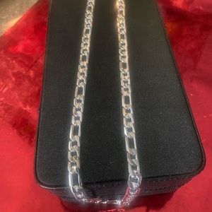FIGARO 24” 7 mm .925 SILVER BRAND NEW GIFT POUCH !!